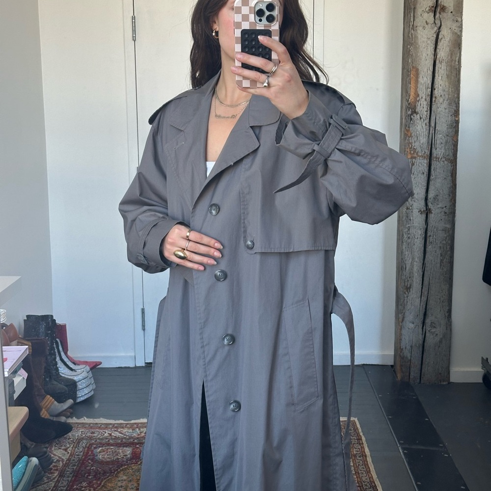 London Fog Charcoal Trench Coat
